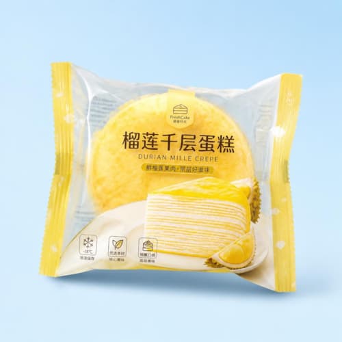 千层蛋糕包装袋（冷冻千层蛋糕耐低温高