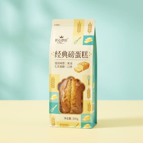 磅蛋糕包装袋（长条磅蛋糕保湿防油彩印