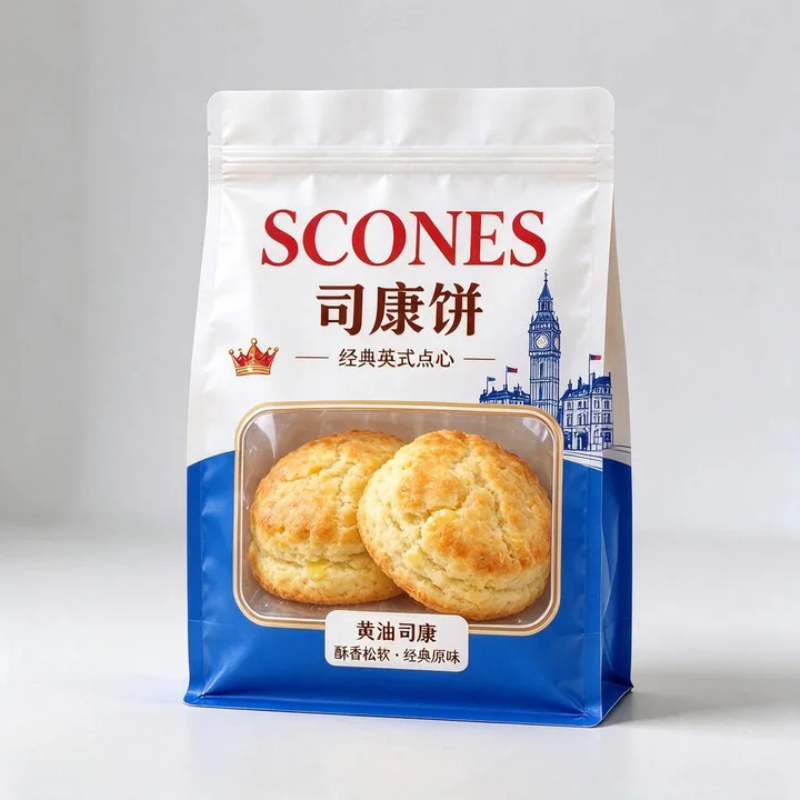 司康饼包装袋（西式司康点心防油开窗自