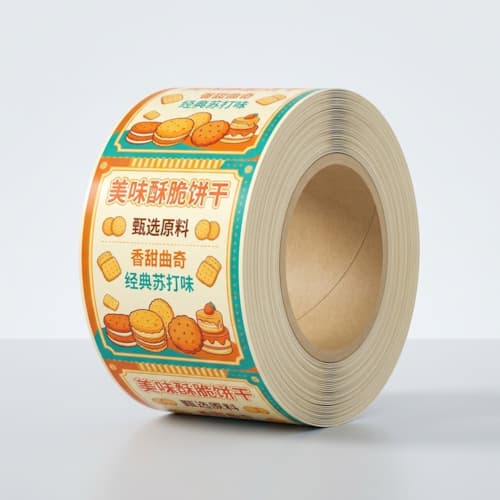 饼干自动包装卷膜（饼干糕点全自动封装