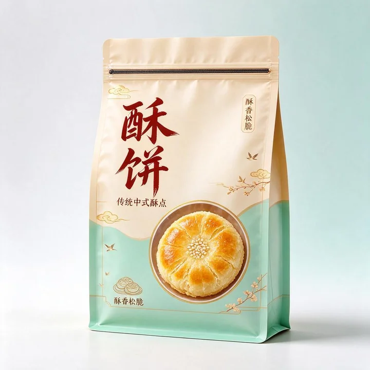酥饼包装袋（中式酥点防油避光彩印八边