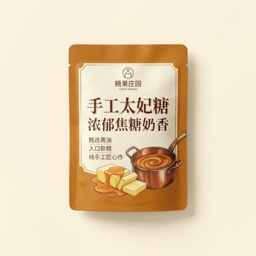 太妃糖烘焙袋（手工太妃糖防粘避光独立