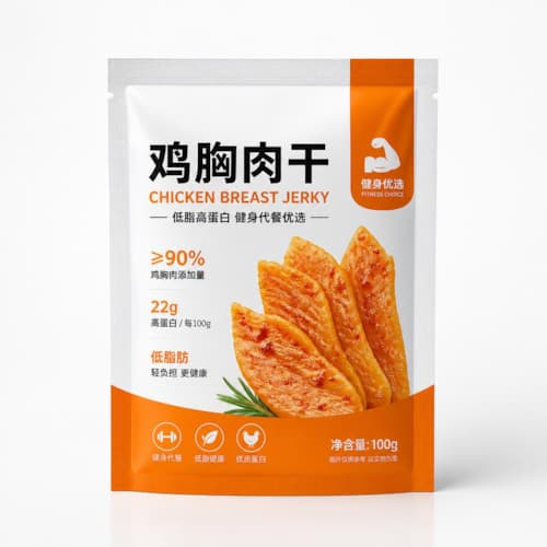 鸡胸肉干包装袋（健身肉干低脂零食耐油