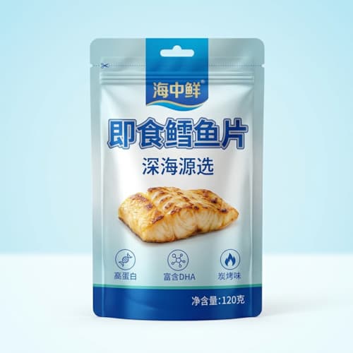 鳕鱼片包装袋（即食鱼干耐穿刺避光八边