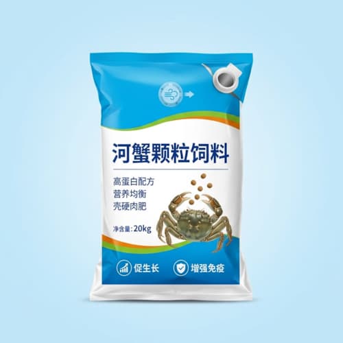 螃蟹饲料包装袋（河蟹颗粒饲料防潮透气阀口袋）