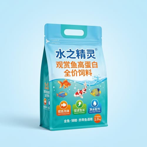 水产饲料手提包装袋（小包装水产饲料手提彩印自立袋）