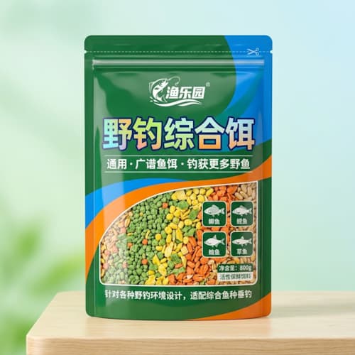 野钓综合饵包装袋（通用野钓饵料防潮开窗自立拉链袋）