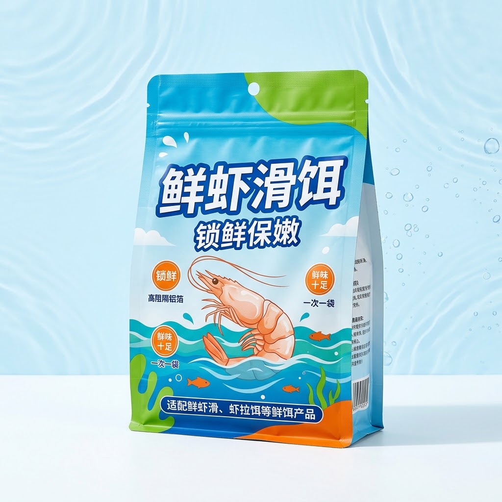 虾滑饵料包装袋（虾滑饵料鲜饵高阻隔锁鲜铝箔袋）
