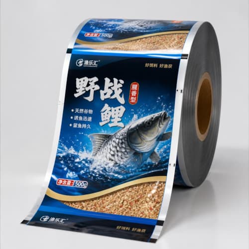 鱼饵自动包装卷膜（钓鱼饵料全自动机包复合包装膜）