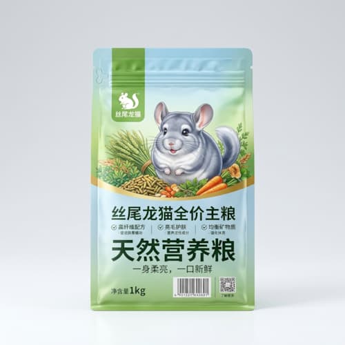 龙猫饲料包装袋（龙猫主粮高阻隔避光锁鲜复合包装袋）