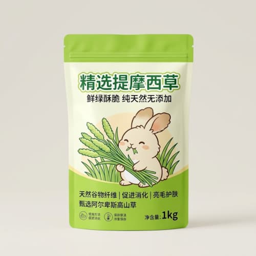 小宠牧草包装袋（烘干提摩西草防潮压缩草自立袋）