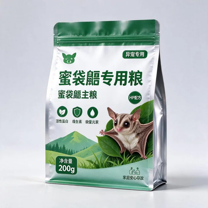 蜜袋鼯饲料包装袋（蜜袋鼯专用粮避光防潮铝箔复合袋）