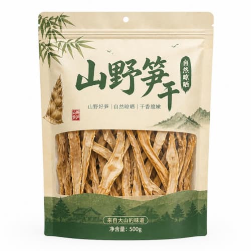 笋干包装袋（脱水笋干耐穿刺开窗土特产复合包装袋）