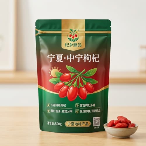 枸杞包装袋（宁夏枸杞避光锁鲜防潮铝箔自立袋）