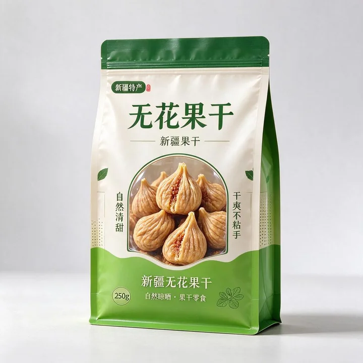 无花果干包装袋（果干土特产隔氧锁鲜八边封自立袋）