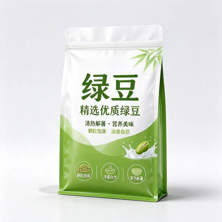 绿豆包装袋（绿豆杂粮避光隔氧防虫彩印密封包装袋）