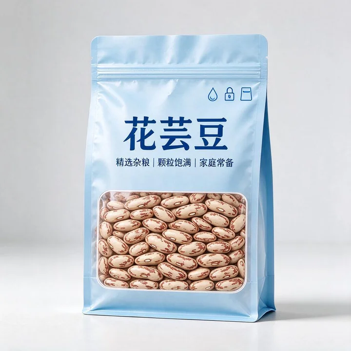 芸豆包装袋（花芸豆硬颗粒抗刺破防潮自立密封袋）