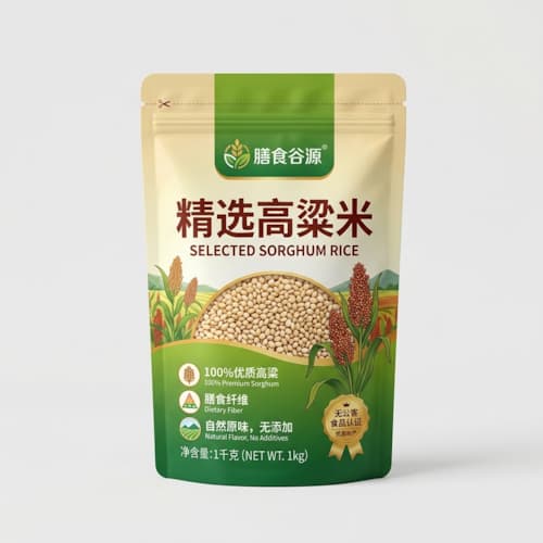 高粱米包装袋（高粱谷物防潮防虫彩印复合密封袋）