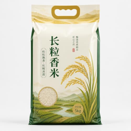 长粒香米包装袋 长粒大米避光锁香真空复合包装袋
