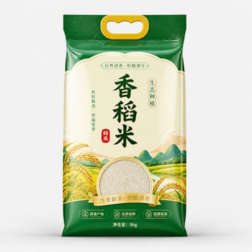 香米包装袋 香稻米锁香避光真空复合自立袋