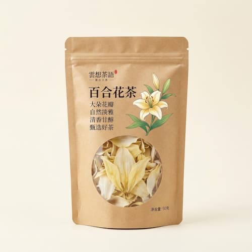 百合花包装袋_牛皮纸自封复合袋厂家_避光防潮花草茶包装袋定制
